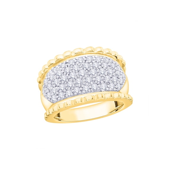 Diamond Wedding Band in 14K Yellow Gold (1 cttw) (I-Color, SI3/I1-Clarity) (Size-9.5)