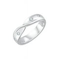 thumbnail image 1 of Diamond Wedding Band in Sterling Silver (1/10 cttw) (I-Color, SI3-I1 Clarity) (Size-7.5), 1 of 2