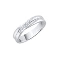 thumbnail image 1 of Diamond Wedding Band in Sterling Silver (1/20 cttw) (I-Color, SI3-I1 Clarity) (Size-7), 1 of 3
