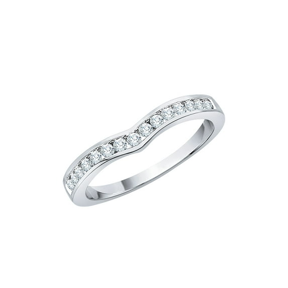 Diamond Wedding Band in Sterling Silver (1/4 cttw) (I-Color, SI3-I1 Clarity) (Size-8)