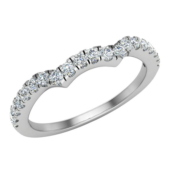 Diamond Wedding Bands for Women 0.30 Carat 14K White Gold