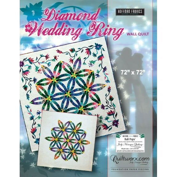 Diamond Wedding Ring Foundation Paper Pieced Quilt Pattern by Judy Niemeyer of Quiltworx