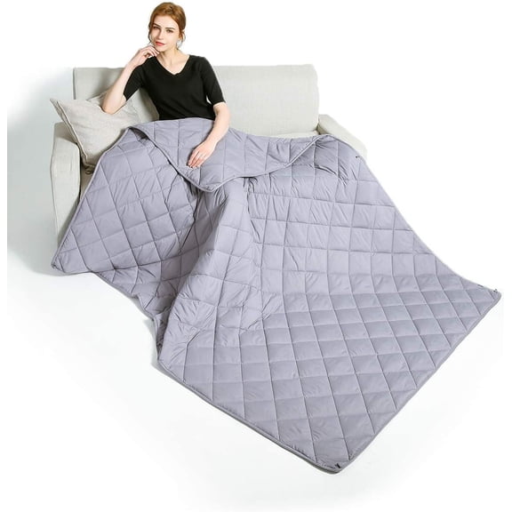 Diamond Weighted Blanket - 48''72''15LB - Calm, Sleep Better and Relax Naturally. Multiple Sizes and for Adult and Kids11