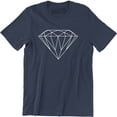 thumbnail image 1 of Diamond White Outline Bling Bling Men's Gift T-Shirt, 1 of 4