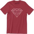 thumbnail image 1 of Diamond White Outline Bling Bling Men's Gift T-Shirt, 1 of 4