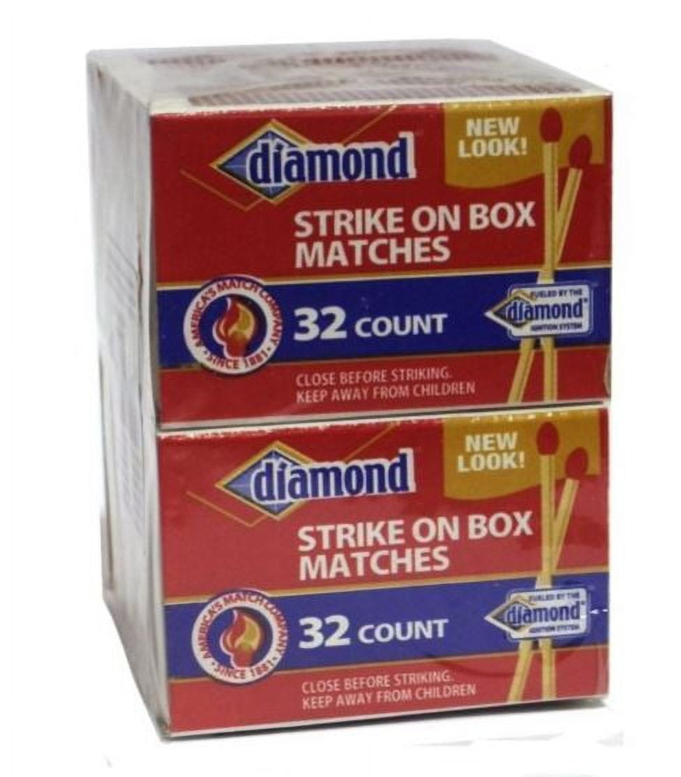 Diamond Wooden Matches, Kitchen Matches, Strike on Box Matches, One pack of 10 Boxes - 32 in each box for a total of 320 matches