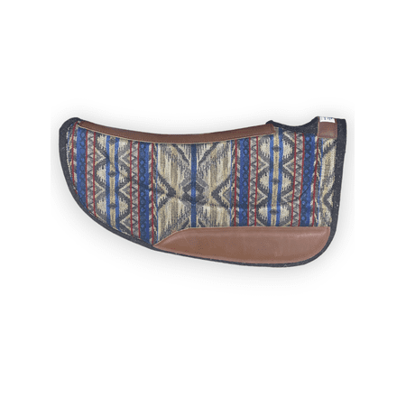 Diamond Wool Round Contoured Ranch Western Saddle Pad Size 30x30, 1 inch Cobalt