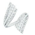 thumbnail image 1 of Rosec Jewels Natural Diamond Wrap Ring for Women (HI-SI Quality Certified) Cocktail Ring - Ready to Gift with Jewelry Box, 18K White Gold, US 4.00, 1 of 9