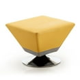 thumbnail image 1 of Diamond Yellow and Polished Chrome Swivel Ottoman, 1 of 2