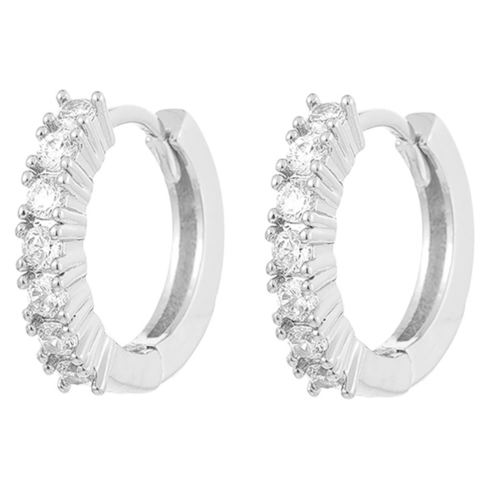 Diamond Zircon Earrings Fashion Earrings Simple Circle Earrings Trend