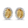 thumbnail image 1 of Diamond and Citrine Earrings 14k White Gold (0.90ct), 1 of 1