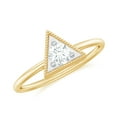 thumbnail image 1 of Rosec Jewels Diamond Triangle Shape Ring for Women with Milgrain Detailing, 10K Yellow Gold, US 7.50, 1 of 8