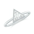 thumbnail image 1 of Rosec Jewels Diamond Triangle Shape Ring for Women with Milgrain Detailing, 14K White Gold, US 11.00, 1 of 8