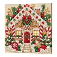 thumbnail image 1 of Diamond and Pearl Art Kits for Adults, 20x20cm holiday canvas, gingerbread house diamond painting (adults DIY & home decor) A, 1 of 4