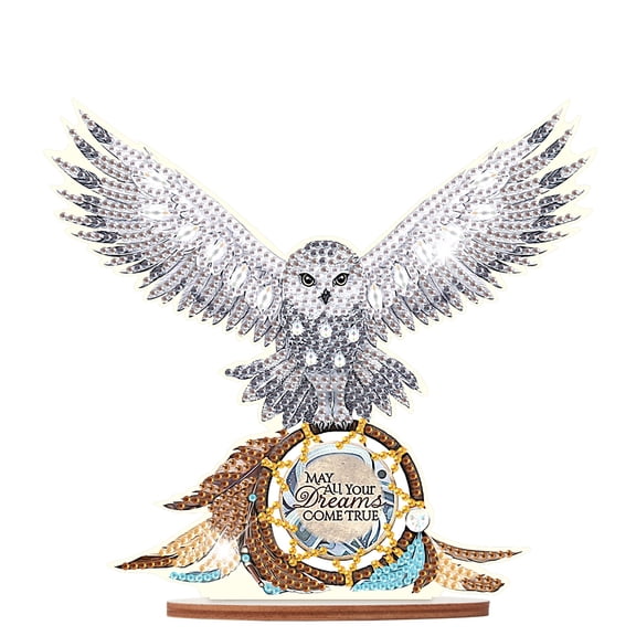Diamond art painting ornament, spreading wings simmering eagle tabletop decorations special shape diamond art, suitable for home decoration ornaments and gifts