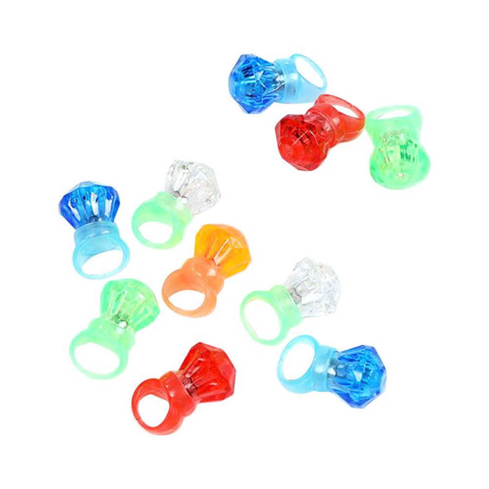 Diamond flashing rings 20pcs LED Ring Flashing Diamond Shape Finger