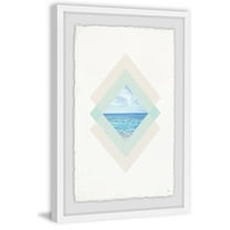 Diamond of Sea Framed Painting Art Print