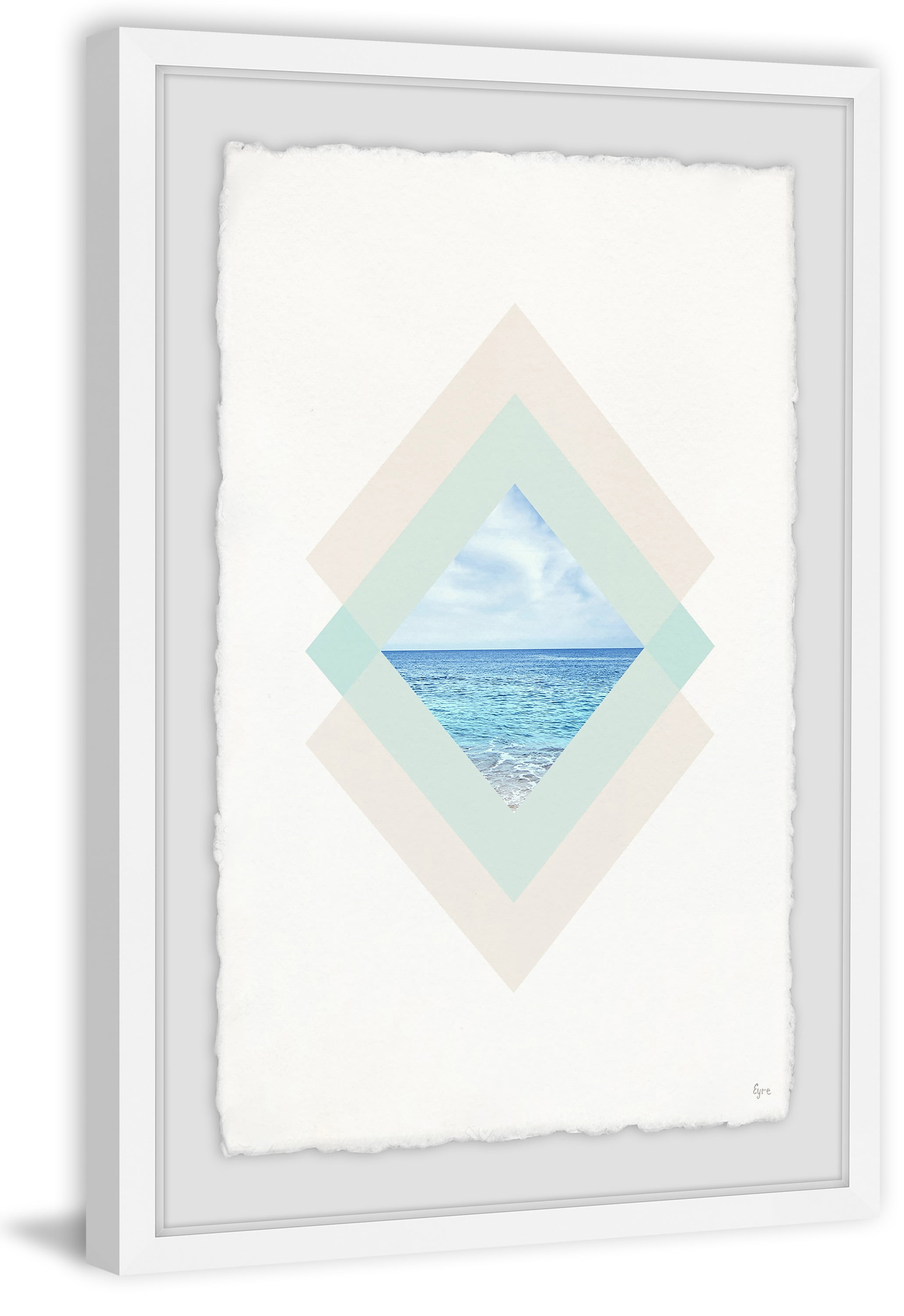 Diamond of Sea Framed Painting Print