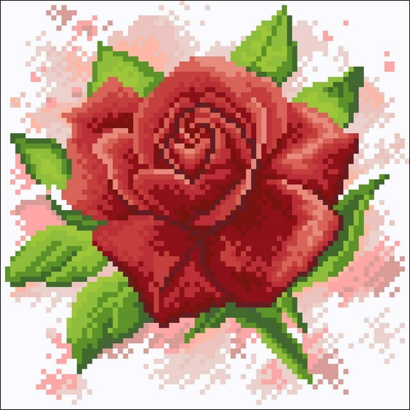 Diamond painting kit Red Rose Field Crafting Spark 7.9 x 7.9 in CS2624