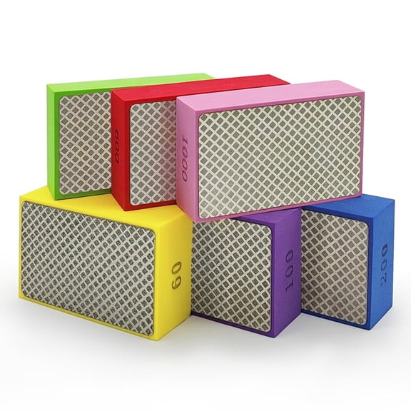 Diamond Polishing Pads, Diamond Sand Blocks for Tiles, Marble and Metal, 60 , 100 G12180