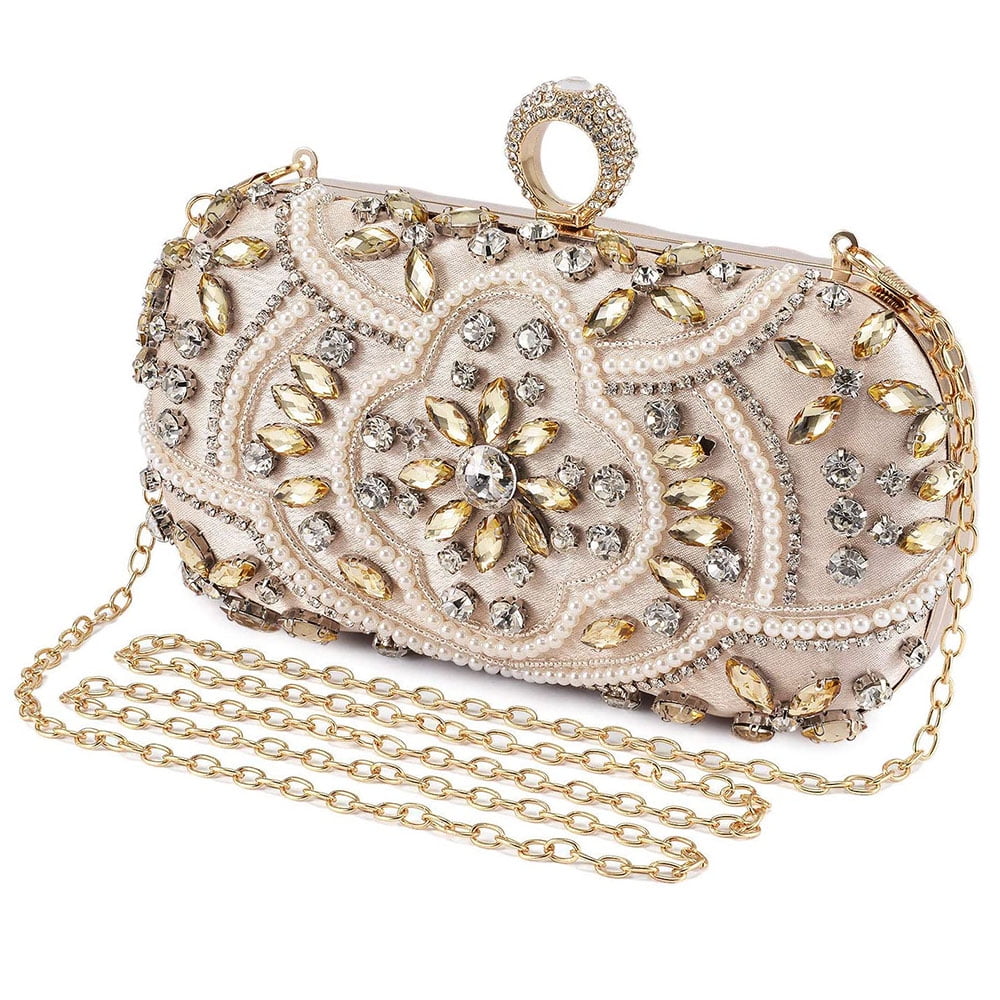 Diamond Evening Handbags Beading Dinner sold Bags Ladies Pures Hard Shell Clutches fo