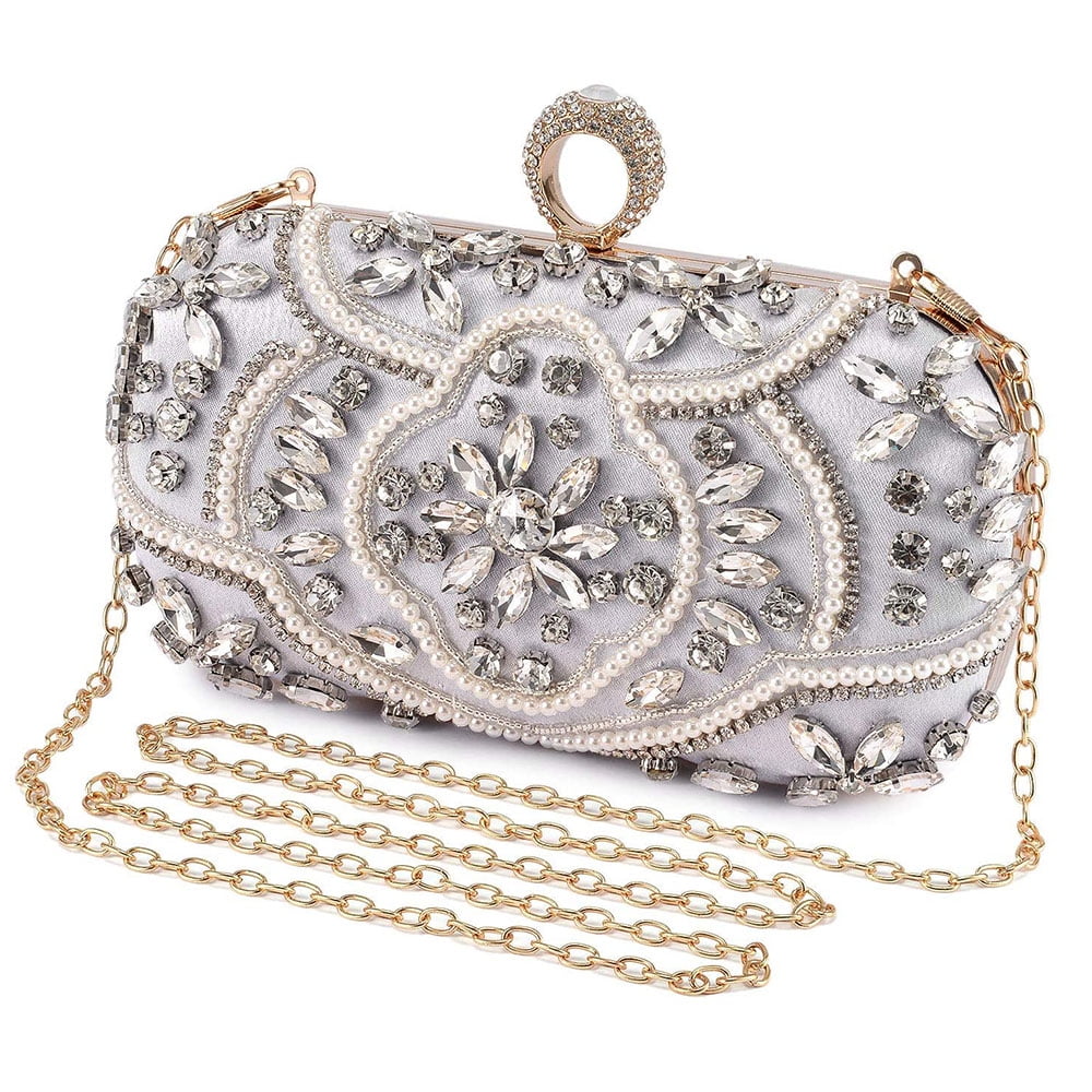 Diamond studded Clutch Bag with Crystal Floral Clasp Women Evening Handbag Formal Party Purse Silver 132d8ab0 57a1 4226 acf7 df095db85dab.14c547cd2046d6879f01e3c040c27772