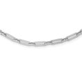 thumbnail image 1 of Diamond2Deal Mother's Day Gift 10K White Gold Polished Flat Oval Link Necklace for Women 20", 1 of 6