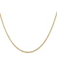 thumbnail image 1 of Diamond2Deal 10K Yellow Gold 2.5mm Diamond-Cut Lightweight Rope Chain Necklace for Women 22", 1 of 6