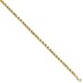 thumbnail image 1 of Diamond2Deal 10K Yellow Gold 4.9mm Semi-Solid Diamond-Cut Rope Chain Bracelet for Men 9", 1 of 5