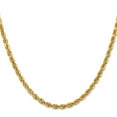 thumbnail image 1 of Diamond2Deal 10K Yellow Gold 4mm Diamond-Cut Rope Chain Necklace for Men 20", 1 of 6