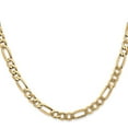 thumbnail image 1 of Diamond2Deal 10K Yellow Gold 5.25mm Flat Figaro Chain Necklace for Men 24", 1 of 6