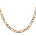 thumbnail image 1 of Diamond2Deal Mother's Day Gift 10K Yellow Gold 5.25mm Flat Figaro Chain Necklace for Women 20", 1 of 6