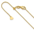 thumbnail image 1 of Diamond2Deal 10K Yellow Gold Adjustable 1.1mm D/C Cable Chain Necklace for Women 22", 1 of 7