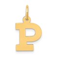 thumbnail image 1 of Diamond2Deal 10K Yellow Gold Block Initial P Charm Pendant for Women (L- 0.71 inch, W- 0.48 inch), 1 of 6