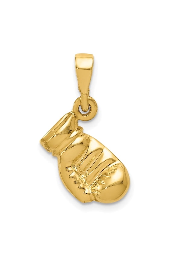Diamond2Deal 10K Yellow Gold Boxing G Pendant for Women (L- 0.87 inch, W-0.4 inch)