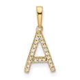 thumbnail image 1 of Diamond2Deal 10K Yellow Gold Diamond Letter A Initial Pendant, 1 of 5