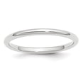 thumbnail image 1 of Diamond2Deal 10k White Gold 2mm Standard Weight Comfort Fit Wedding Band Ring for Women Size 6, 1 of 1