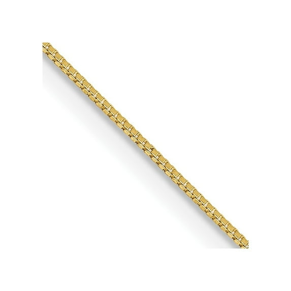 Diamond2Deal 10k Yellow Gold .5mm Box Chain Necklace for Women 22"
