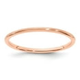 thumbnail image 1 of Diamond2Deal 14K Rose Gold 1.2mm Half Round Satin Stackable Band Ring for Women Size 8.5, 1 of 1