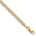 thumbnail image 1 of Diamond2Deal 14K Tri-Color Gold 3.2mm Pav Valentino Chain Bracelet for Men 8", 1 of 4
