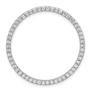 Diamond2Deal 14K White Gold 1 carat Lab Grown Diamond VS/SI+ G+ Complete Circle Chain Slide Pendant