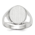 thumbnail image 1 of Diamond2Deal Mother's Day Gift 14K White Gold 11.5x10.0mm Closed Back Signet Ring for Women Size 6, 1 of 3