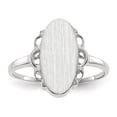 thumbnail image 1 of Diamond2Deal Mother's Day Gift 14K White Gold 14.5x7.0mm Open Back Signet Ring for Women Size 6, 1 of 3