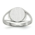 thumbnail image 1 of Diamond2Deal 14K White Gold 9.0x9.5mm Closed Back Signet Ring for Women Size 6, 1 of 3