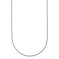 thumbnail image 1 of Diamond2Deal 14K White Gold Rhodium-Plated Polished 1.3mm Solid Wheat Chain Necklace for Women 20", 1 of 1