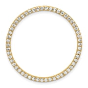 Diamond2Deal 14K Yellow Gold 1 carat Lab Grown Diamond VS/SI+ G+ Complete Circle Chain Slide Pendant