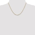 thumbnail image 1 of Diamond2Deal 14K Yellow Gold 2.2mm Diamond-Cut Round Open Link Cable Chain Necklace for Women 18", 1 of 6