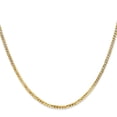 thumbnail image 1 of Diamond2Deal 14K Yellow Gold 2.2mm Flat Beveled Curb Chain Necklace for Women 16", 1 of 6