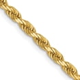 thumbnail image 1 of Diamond2Deal 14K Yellow Gold 2.75mm Diamond-Cut Lightweight Rope Chain Necklace for Men 24", 1 of 6