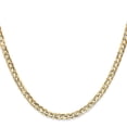 thumbnail image 1 of Diamond2Deal 14K Yellow Gold 3.8mm Open Concave Curb Chain Necklace for Men 20", 1 of 6